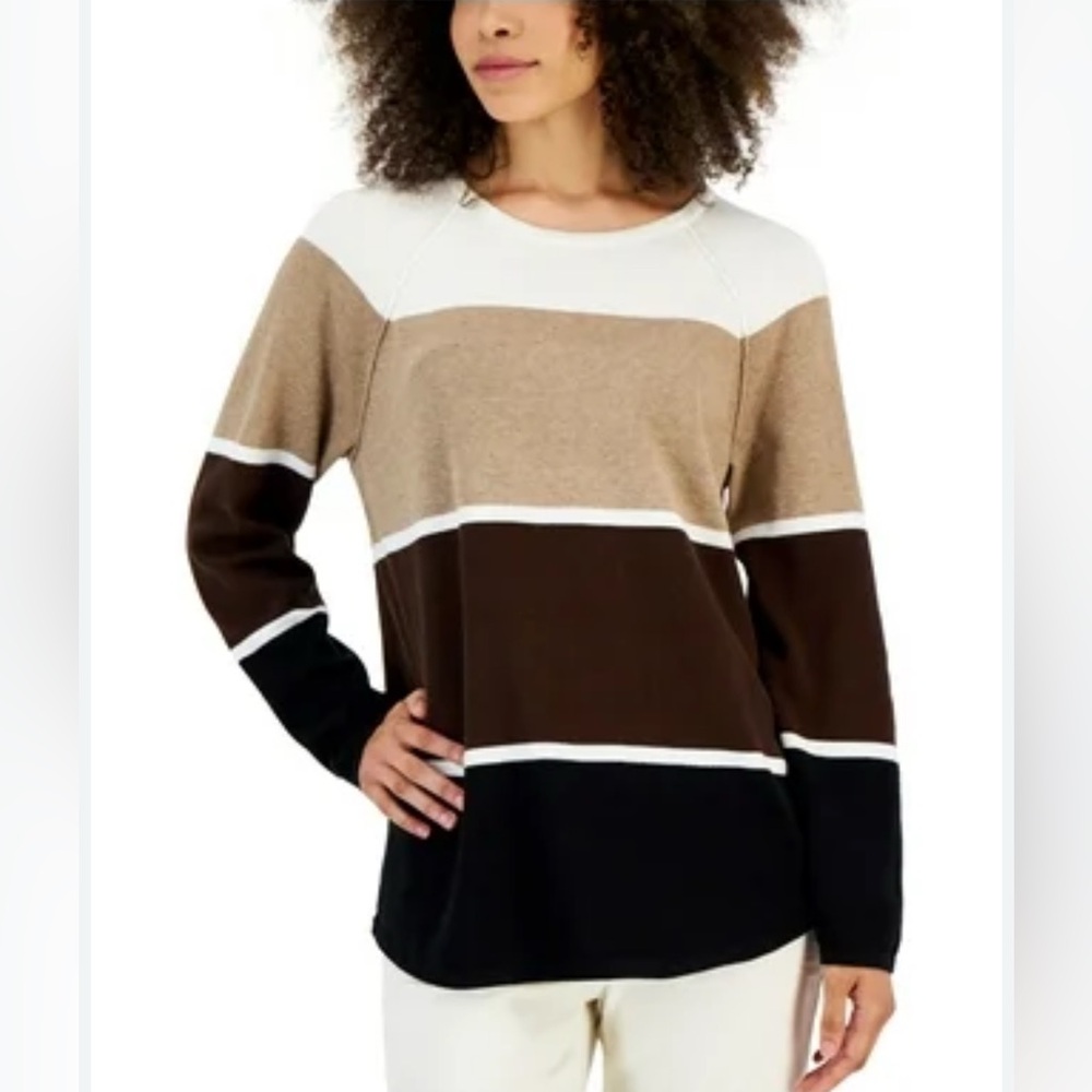 🟣  Bundle of 2 ! Karen Scott Women’s Sweaters Purple and Brown